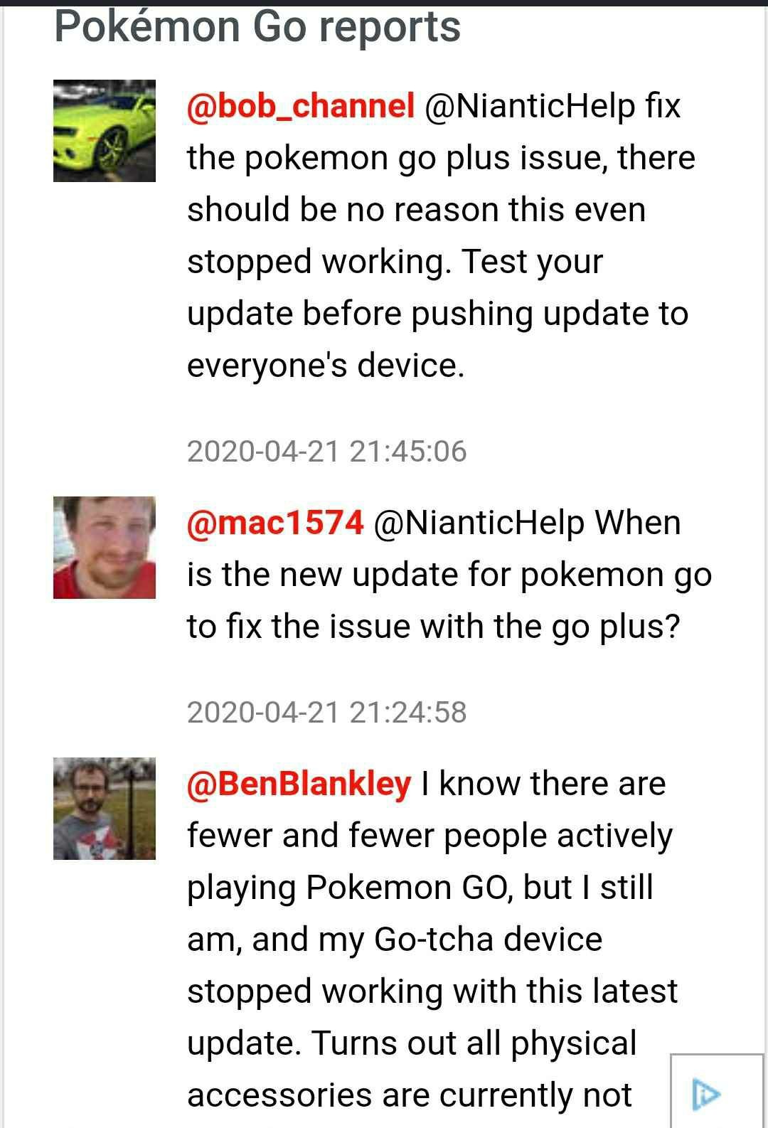 Pokemon Go Plus Go Tcha Not Stopped Working After With 0 173 2 Update Fix Awaited Digistatement