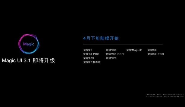 Magic UI 3.1 Eligible Devices
