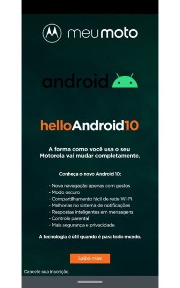 Motorola Moto G7 Android 10 update