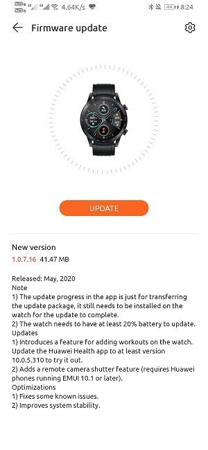 Honor Magic Watch 2 new update