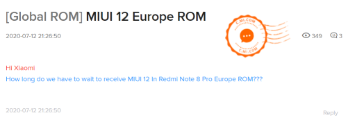 MIUI 12 Redmo Note 8 Pro