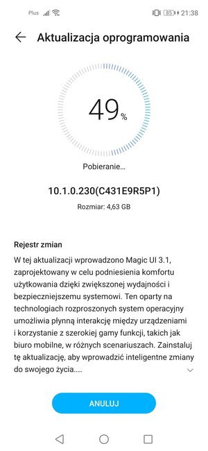 Honor 20 Pro Magic UI 3.1