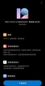 Mi MIX 3 Global ROM MIUI 12 update