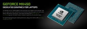 GeForce MX 450, first in MX line with PCle 4.0 support