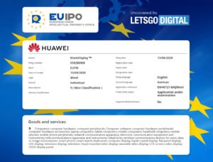 Huawei's Registry for MateDisplay as released by LetsGoDigital