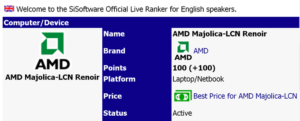 AMD Ryzen 4000Us generally sport the Renoir