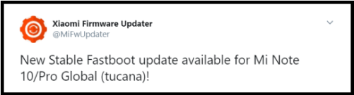 Update Mi Note 10 Pro