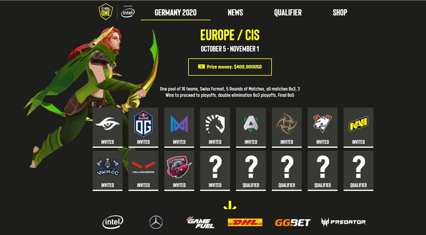 Dota 2 Esl One Germany 2020