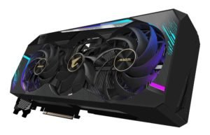In picture GIGABYTE AORUS MASTER; GIGABYTE and ASUS TURBO release to follow