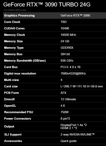 GeForce RTX 3090 TURBO