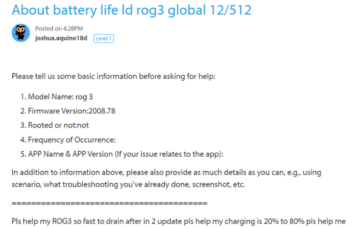 ROG Phone 3 battery drain