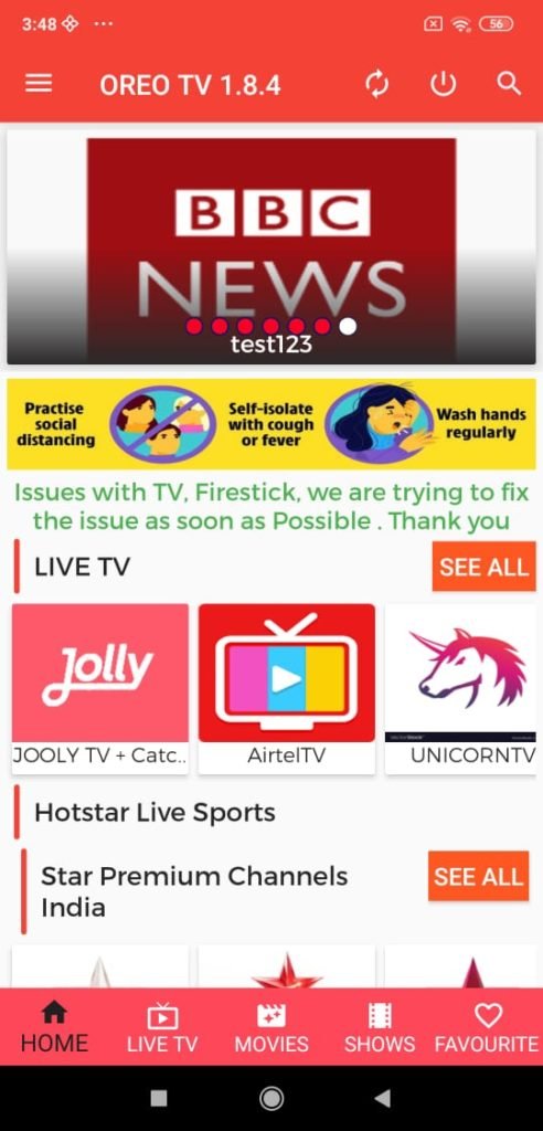 Screenshot: OREO TV; Watch IPL 2020 for FREE under Hotstar Live Sports