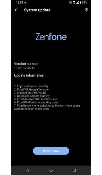 ZenFone 6 beta update 