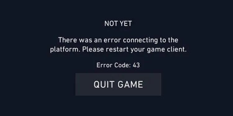 Valorant Error Code 43 – How to fix it?