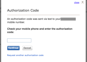 Bank of America authorization code