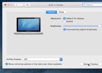 Screen where you can detect displays