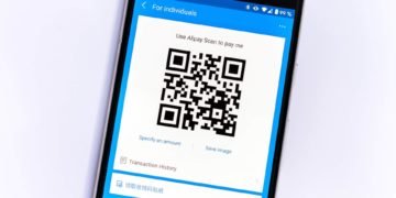 A payment being done on online payment service