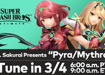The twitter post showing pyra and mythra