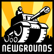 Tankman in Newgrounds logo