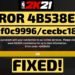 Error code now fixed