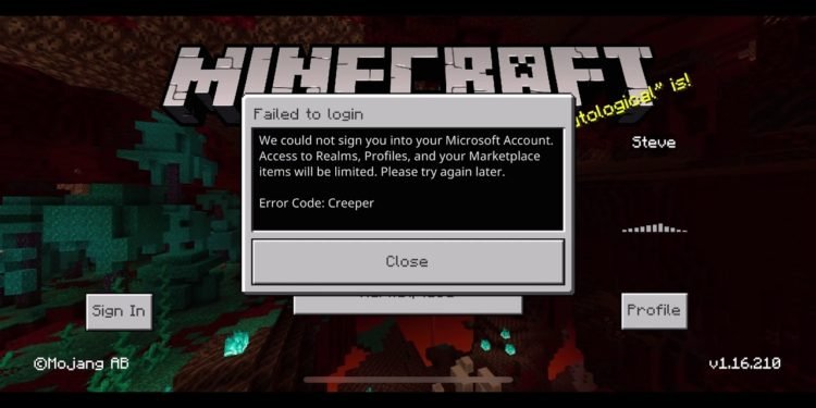 Minecraft error Code creeper