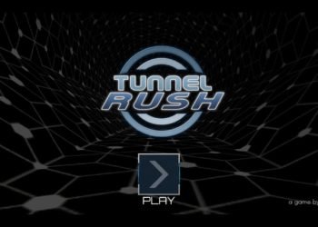 Tunnel Rush start screen