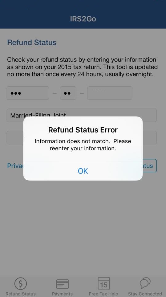 How to Fix IRS website/app Refund Status Error Information Does Not