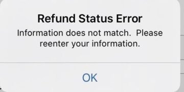 Refund Status Error