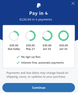 apply for paypal pay in 4