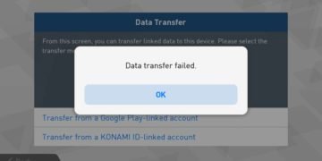 Data transfer error in PES 2021