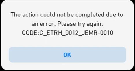 error code C_ETRH_0012_JEMR-0010