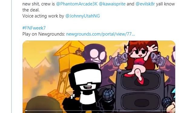 Friday Night Funkin (FNF) Week 7 update is exclusive on Newsgrounds