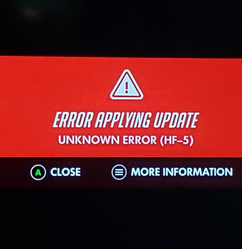 Overwatch applying update hf5 error