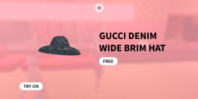Roblox: How to get free Gucci Denim Wide Brim Hat?