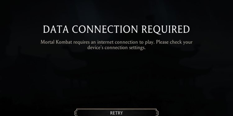Mortal Kombat mobile internet connection error