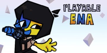 Friday Night Funkin ENA over Boyfriend (Playable ENA) Mod is awesome (Download Link Inside)