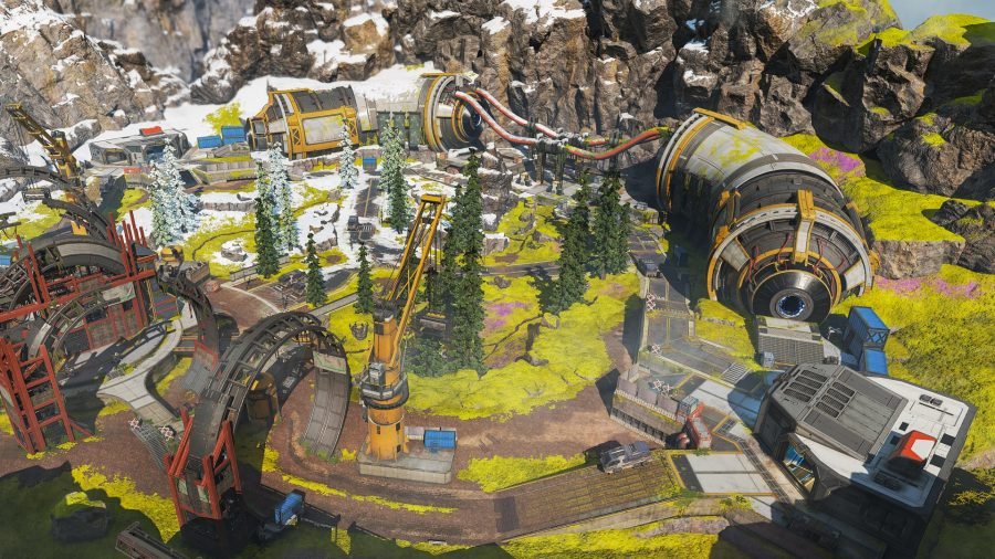 An image of the Phase Runner map in the new Arenas game mode on Apex Legends.