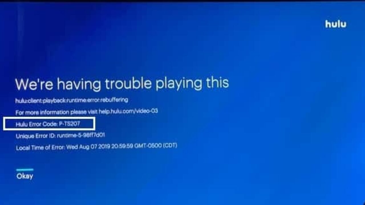 How to fix Hulu error code PTS207 on Samsung TV ? DigiStatement