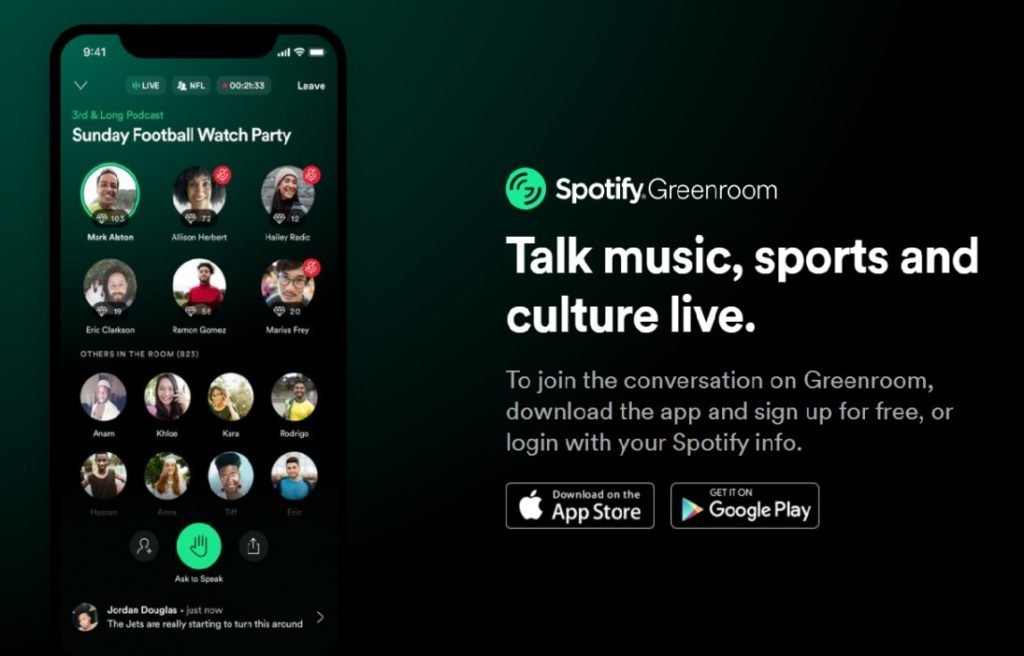 Picture of Spotify Greenroom App