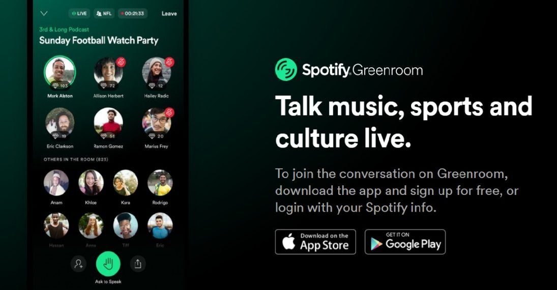 Picture of Spotify Greenroom App