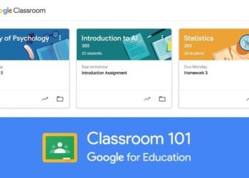 Picture of how Google Classroom looks at present