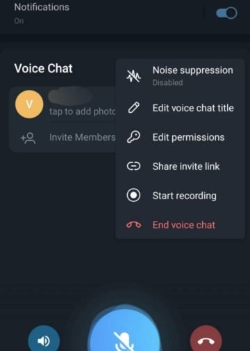 Screenshot of Telegram v7.8 beta program