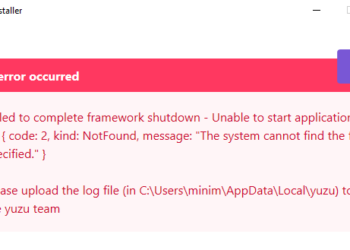 How to fix Yuzu Emulator error Unable to start application Os & system can not find the file specified?