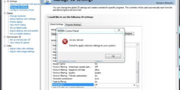 How to fix NVIDIA control panel access denied error? Source: Reddit