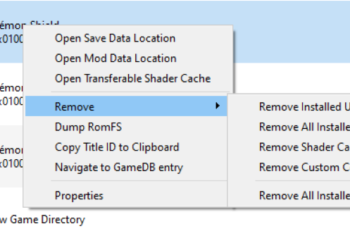How to uninstall game updates or DLC in Yuzu Emulator?