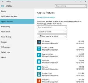 Windows settings Applications Source: TechRepublic