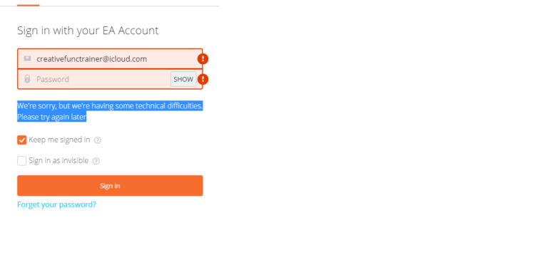 How to fix Origin error we are sorry but having some technical difficulties? Source: EA Answers HQ