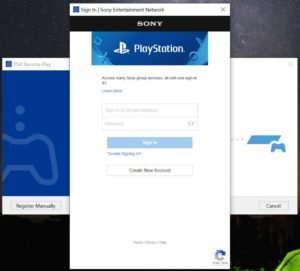 PS4 Remote Play Sign in Source: FinestSoft