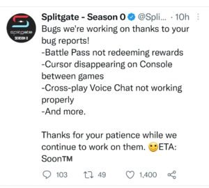 Splitgate twitter