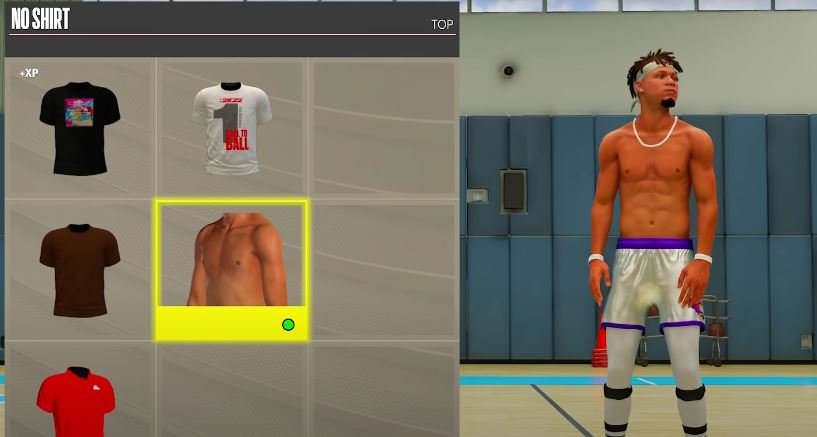 NBA 2K22 shirtless